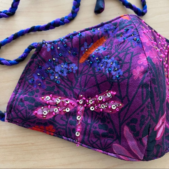 NWT-Anthropologie “Roopa Pemmaraju” Beaded Mask - Picture 3 of 9